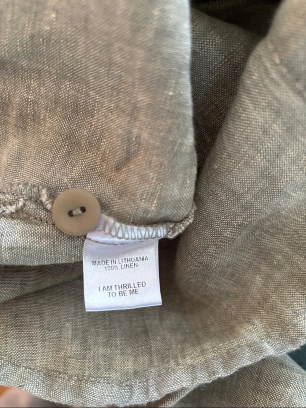 Flax NWOT Button-Down Linen Shirt - Picture 6 of 7